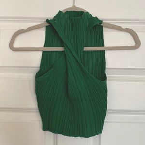 Green crop top